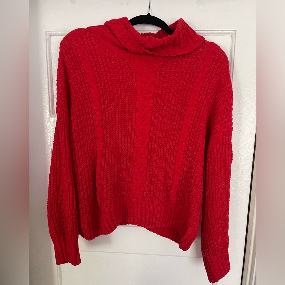 Bold Red Knit Sweater